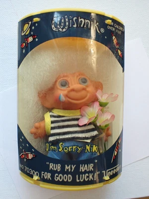 Muñeca Troll Vintage Uneeda Wishnik I'm Sorry-Nik Nueva en Paquete 3" Foto 1 de 4