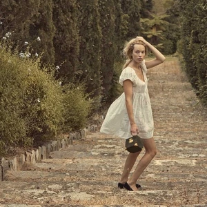 Mini Vestido Corto Doen Para Mujer Sarria Diseñador Sólido Plisado Blanco Sal Ramie S - Imagen 1 de 20