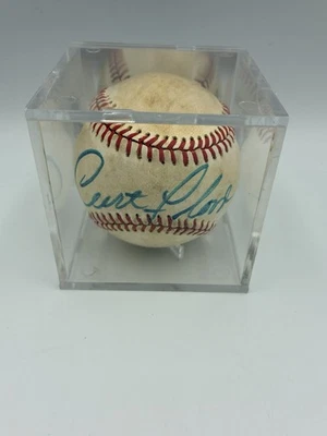 Béisbol firmado por Curt Flood certificado por PSA autógrafo perfecto automático raro Foto 1 de 4