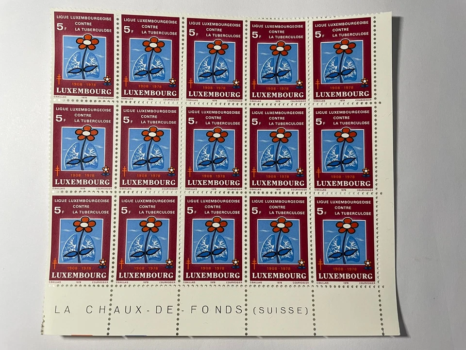 Bloc de 15 timbres N°974 LUXEMBOURG neufs année 1978. - Photo 1/1