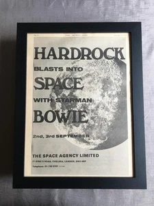 David Bowie Starman Manchester gigs September 1972 Framed Advert / Ad 18" x 14" - Picture 1 of 1