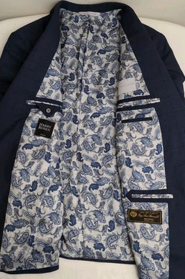 Samuelsohn Loro Piana Mooving Travel Line Men 2 Button Check Sport Coat Size 42R - Image 1 of 4