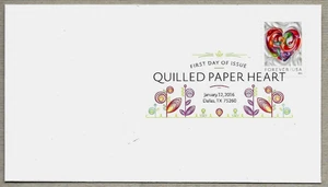 QUILLED PAPER HEART #5036 LOVE FOREVER STAMP DCP 1ST DAY COVER IN SEALED PACKAGE - Picture 1 of 3