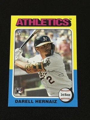 2024 Topps Heritage High Number Darell Hernaiz Rookie #270 Oakland RC (Q) - Image 1 of 2