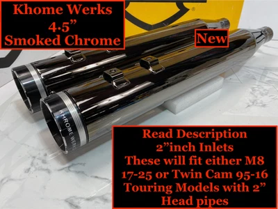 "2"inch Inlet "Khrome Werks 95-25 Harley Touring 4.5" Dominator Stepped Duals - Image 1 of 4