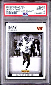 PSA 10 Jayden Daniels RC 2024 Panini Instant BLACK & WHITE ROOKIES #2 - PR /680 - Foto 1 di 3