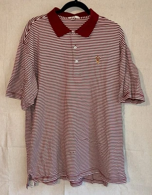 Polo Arizona State Peter Millar Granate Rayas Talla XXL ASU Foto 1 de 3