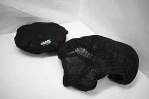 Air-Flow Coprisedili Set Cuscino Rete Nero Universale Vestibilità Traspirante Comfort Auto - Foto 1 di 9