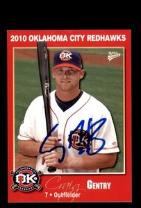Signed Baseball Card Auto Craig Gentry 2010 MultiAd Oklahoma City RedHawks #9 - Picture 1 of 2