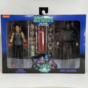 NECA TMNT 2 Secret Of The Ooze - Keno & Foot Soldier 2-Pack Factory Sealed Neu - Bild 1 von 12
