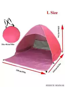 2-3Persons Pop Up Beach Tent Automatic Quickly Open Outdoor UV50+ Portable Mat - Picture 1 of 32