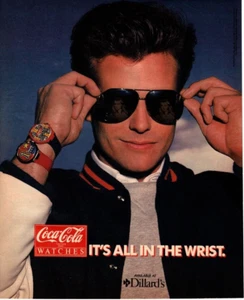 Anuncio impreso reloj coca cola 1987, anuncio reloj vintage años 80 - Imagen 1 de 2