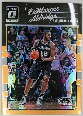 2016-17 Donruss Optic #115 LaMarcus Aldridge 193/199 Orange Prizm San Antonio - Image 1 of 2