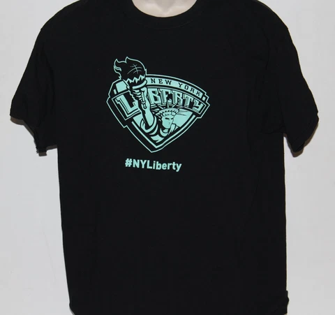 New York Liberty Gildan Youth Large Black T Shirt Cover