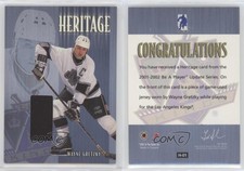 2001-02 ITG Be A Player Update Heritage Jerseys /90 Wayne Gretzky #H-01 HOF