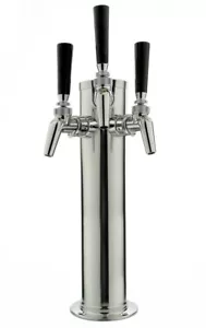 Kegco DT145-3S-630 14" Polished Stainless 3-Faucet Tower - Perlick Faucets - Picture 1 of 6