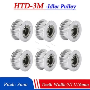 HTD-3M 15T-60T Timing Belt Idler Pulley Teethed Width 7/11/16mm For 3D Printer - Picture 1 of 6