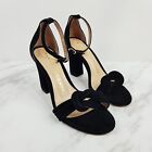 [ ROBERT ROBERT ] Womens All Leather Black Knot Front Heel Shoes | Size EUR 37