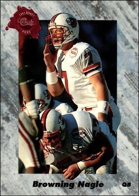 1991 Classic #130 Browning Nagle   Rookie Louisville Cardinals - Image 1 of 2