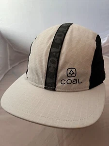 Coal White/Black Ripstop Panel Hat Snapback Seattle USA Outdoors Running - Picture 1 of 8