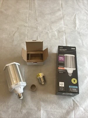 Feit 300-Watt Corn Cob E26 w/ E39 Adapter Hi Lumen HID Utility LED Bulb 5000K - Image 1 of 4