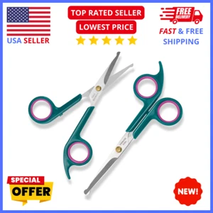 Pet Grooming Scissors Set -Sharp Stainless Steel w/ Round Tips for Safe Trimming - Picture 1 of 7