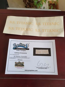 Extremely Rare! Titanic Original Screen Used Gold Transfer Ticket Movie Prop - Picture 1 of 7