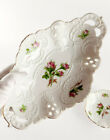 LINDNER Vintage Przełomowy zestaw szalików 3-częściowy drezdeński dekoracja Róża mchu Kueps Bavaria