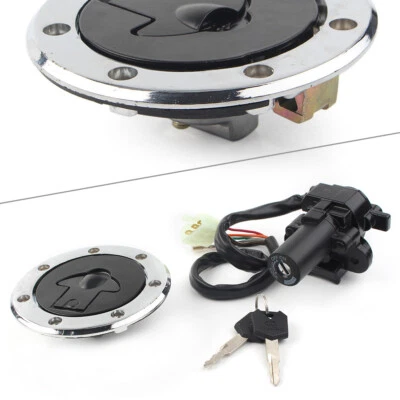 Ignition Switch+Gas Cap Cover Lock+Key For Kawasaki ZX7R ZX9R ZXR750 ZX900 USA Foto 1 de 4