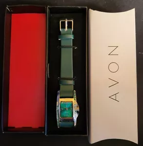 NEW Avon Rhinestone Birthstone Color Strap Watch - May (Emerald Color) - Picture 1 of 7
