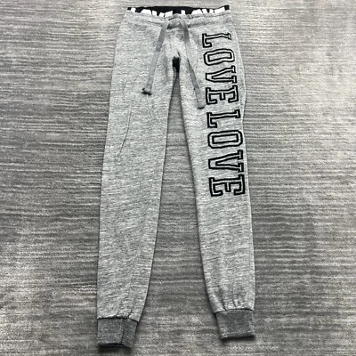 Calça de moletom Reflex tamanho S feminina Love cinza treino ativo - Imagem 1 de 4