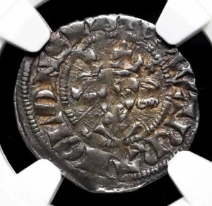 ENGLAND. Edward I, 1272-1307. Silver Penny, London, S-1410, NGC AU50 - Picture 1 of 4