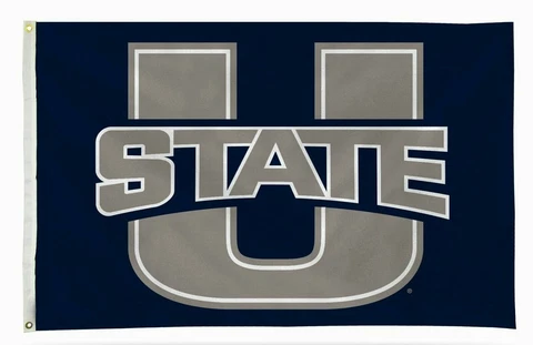 Utah State Aggies Flag Banner 3x5 Premium Primary Logo Outdoor House University Cover