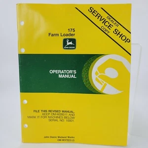 OEM John Deere Dealer Owner Operator's Manual 175 Farm Loader OM-W37924-L5 - Picture 1 of 4