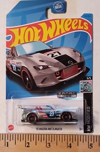 Hot Wheels 2023 HW Modified #5/5 `15 MAZDA MX-5 MIATA ZAMAC #005  coll. #114/250 - Picture 1 of 3