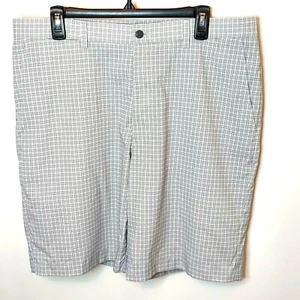 Pantalones cortos de golf PGA Tour talla 36 gris blanco a cuadros - Imagen 1 de 6