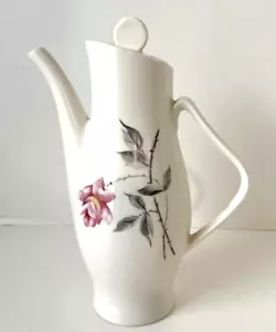 Ballerina Universal Rosette Coffee Pot & Lid Pink Roses ~ 10" Tall - Picture 1 of 6