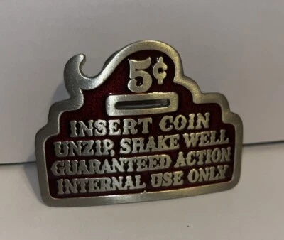 Insertar Moneda Cinturón Hebilla Adulto Humor Novedad Divertido Maduro De Colección Ropa Occidental Foto 1 de 3