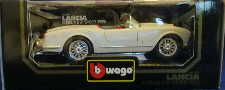 BURAGO Lancia Aurelia B24 Spider 1955 Bianca Scala 1/18 - Immagine 1 di 1