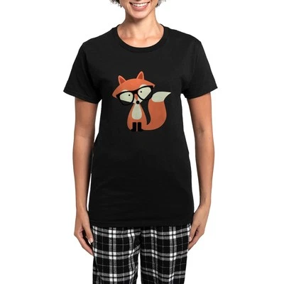 Lindo pijama oscuro para mujer CafePress hipster de zorro rojo oscuro (1708376556) Foto 1 de 4