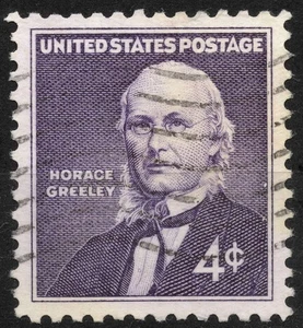 #1177 SG1176 used 1961 4c US POSTAGE Horace Greeley - Picture 1 of 2