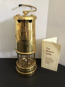 Lámpara Davey/Welsh de colección British Coal Miner Wales Company serie # latón - Imagen 1 de 9