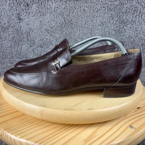 Bally Switzerland Bit mocassino uomo 10 pelle marrone slip on scarpa elegante casual - Foto 1 di 10