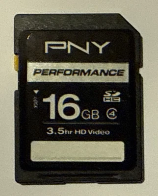 PNY Performance 16GB SDHC 3.5 Hour HD Video SD Memory Card - Image 1 of 2