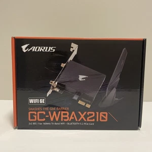 GIGABYTE AORUS GC-WBAX210 160MHz Tri-Band WiFi 6E PCI-E Card - 802.11ax - Afbeelding 1 van 5