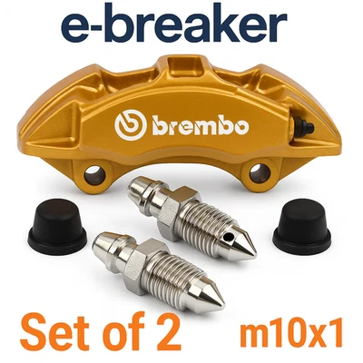 Subaru UK & JDM Brembo Brake Caliper Bleed Screw Nipple Pack Of 2 pcs With Caps. - Image 1 of 4