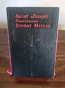 St. Joseph Continuous Sunday Missal Catholic Mass Illustrated 1958-1957 Vintage - Imagen 1 de 12