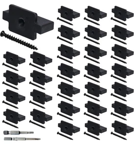 1000 STCK. Versteckte Terrassenbefestigungen für Verbund-Terrassendielen, Versteckte Befestigungen mit - Bild 1 von 7