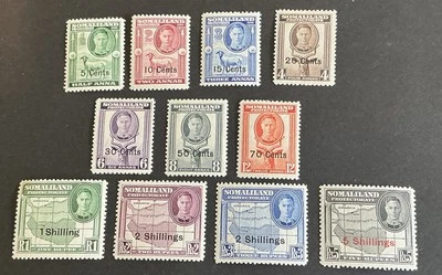 Somaliland George VI 1951 Definitive Set SG 125/35 Mint C/V £55.00 in 2025. - Image 1 of 2