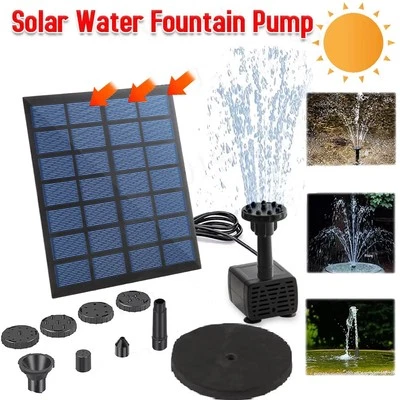 Fuente de Energía Solar 220L/H Bomba de Agua Flotante Sumergible BirdBath Estanque Jardín Foto 1 de 4